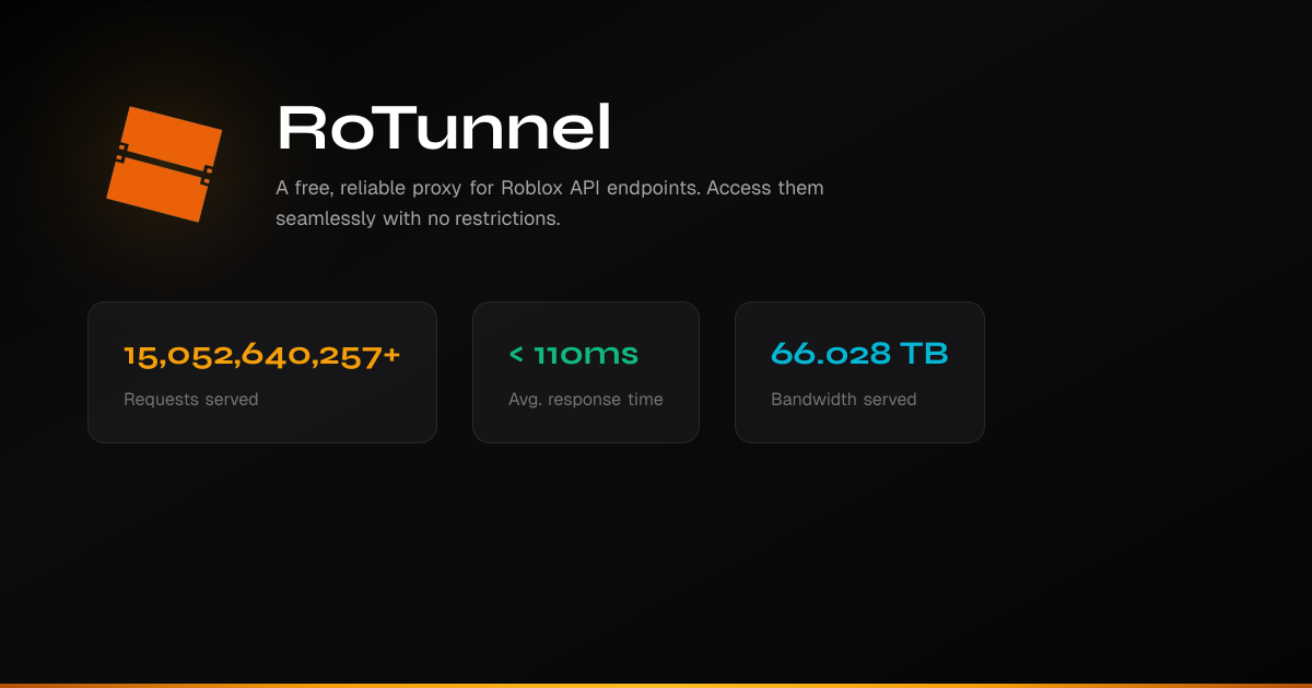 RoTunnel - Free Roblox API Proxy